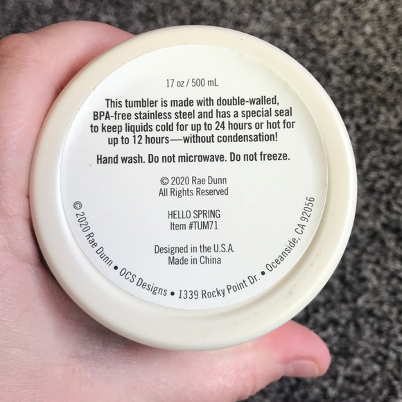 Rae Dunn HELLO SPRING double-walled tumbler / mug - Picture 5 of 5